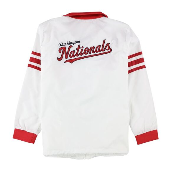 STARTER Mens Washington Nationals Windbreaker Jacket, White, 2XL, DM